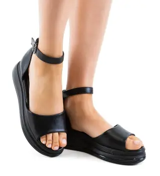 Sandale dama Drufon Negre imagine