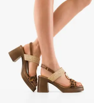 Sandale dama Ellen Animal Print imagine