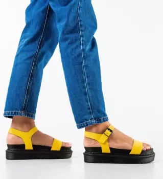 Sandale dama Elsie Galbene imagine