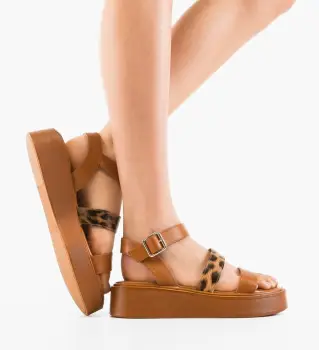 Sandale dama Essmee Camel imagine