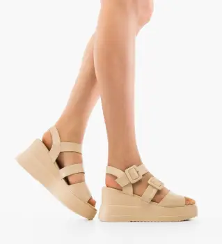 Sandale dama Evans Bej imagine