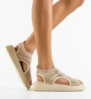 Sandale dama Existega Bej imagine