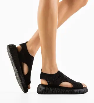 Sandale dama Existega Negre imagine