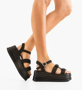 Sandale dama Factosa Negre imagine