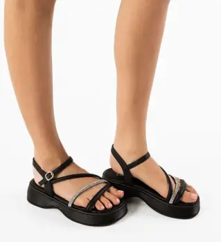 Sandale dama Fasando Negre imagine