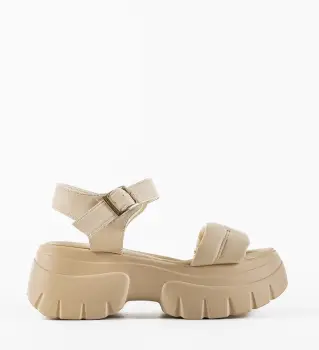 Sandale dama Ferrus Bej imagine