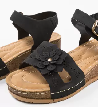 Sandale dama Florentino Negre imagine