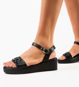 Sandale dama Frankie Negre imagine