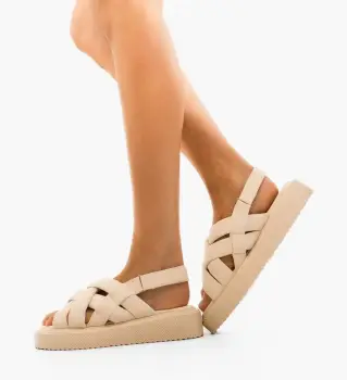 Sandale dama Galeas Bej imagine