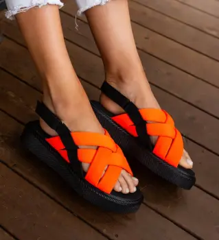 Sandale dama Galeas Portocalii imagine