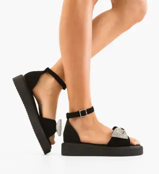 Sandale dama Garyta Negre 2 imagine