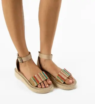 Sandale dama Habyat Bej 2 imagine