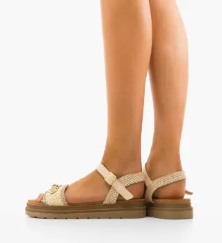 Sandale dama Handed Bej imagine