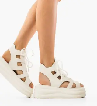 Sandale dama Hartle Albe imagine