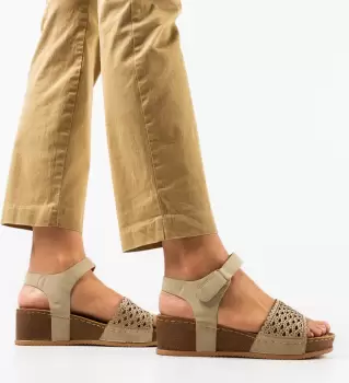 Sandale dama Herbie Bej imagine