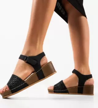 Sandale dama Herbie Negre imagine