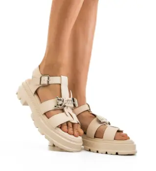 Sandale dama Jajam Bej imagine