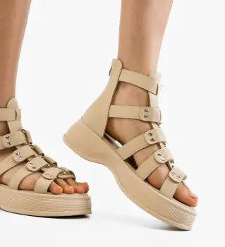 Sandale dama Jajko Bej imagine