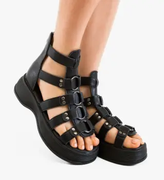 Sandale dama Jajko Negre imagine