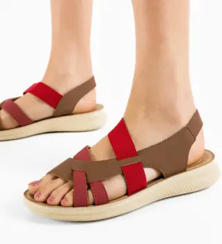 Sandale dama Janna Khaki imagine