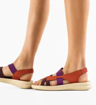 Sandale dama Janna Portocalii imagine