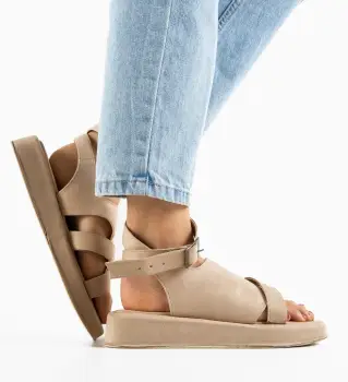 Sandale dama Jumael Bej imagine