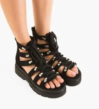 Sandale dama Kahaja Negre imagine