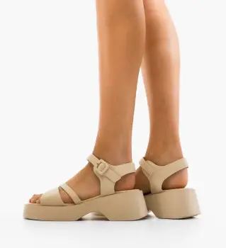 Sandale dama Karynna Bej imagine