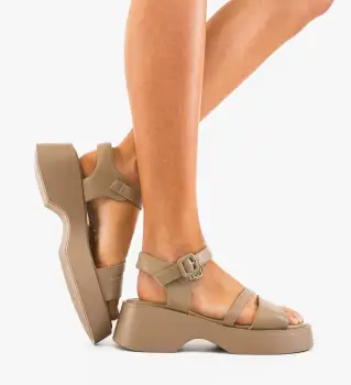 Sandale dama Karynna Bej imagine