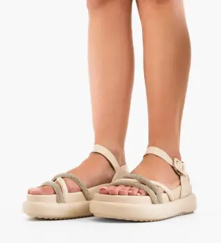 Sandale dama Koala Bej imagine