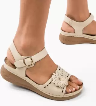 Sandale dama Ksenia Bej imagine