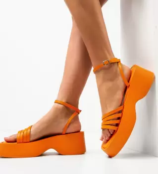 Sandale dama Laurentino Portocalii imagine