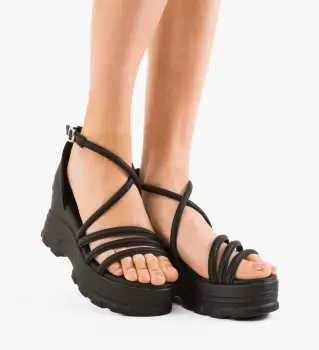 Sandale dama Leelo Negre imagine