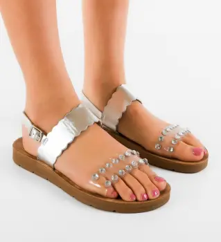 Sandale dama Leilani Argintii imagine