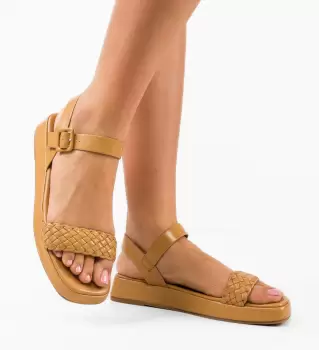 Sandale dama Lochlain Camel imagine