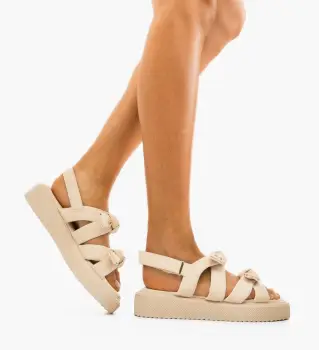 Sandale dama Magkul Bej imagine