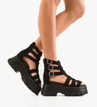 Sandale dama Mahdar Negre imagine