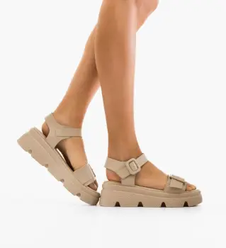 Sandale dama Maika Bej imagine