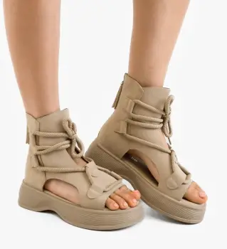 Sandale dama Manye Bej imagine