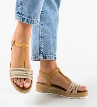 Sandale dama Marshall Bej imagine