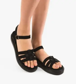 Sandale dama Milana Negre imagine