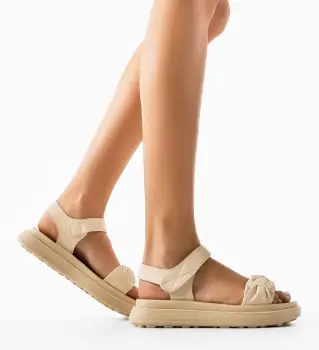 Sandale dama Minoru Bej imagine