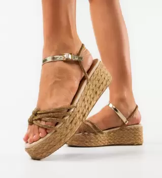 Sandale dama Missie Bej imagine