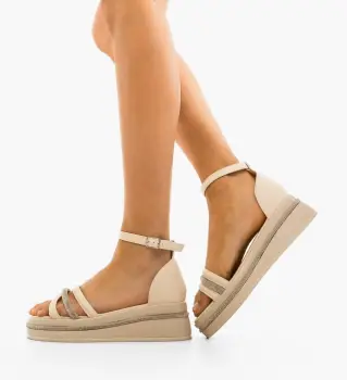 Sandale dama Modarko Bej imagine