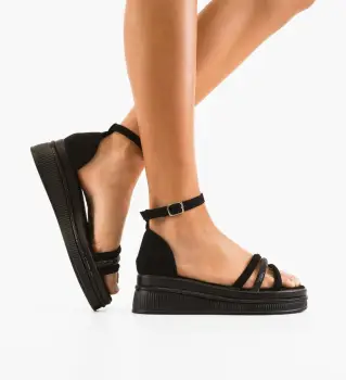 Sandale dama Modarko Negre imagine