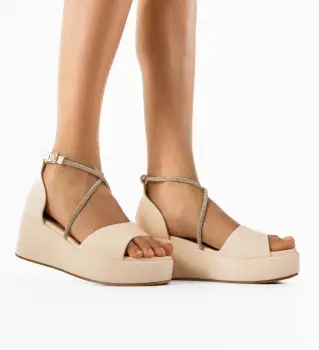 Sandale dama Moremio Bej imagine