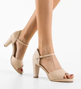 Sandale dama Nalia Bej imagine