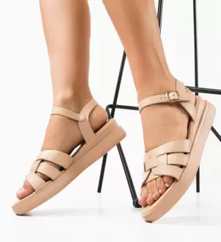 Sandale dama Nonarca Bej imagine