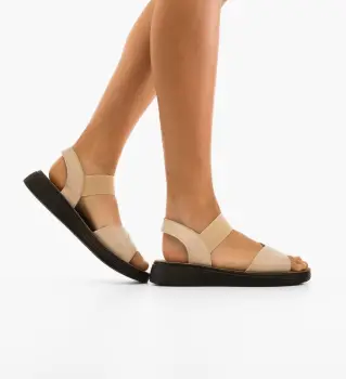 Sandale dama Nyuk Bej imagine