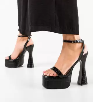 Sandale dama Obihama Negre imagine